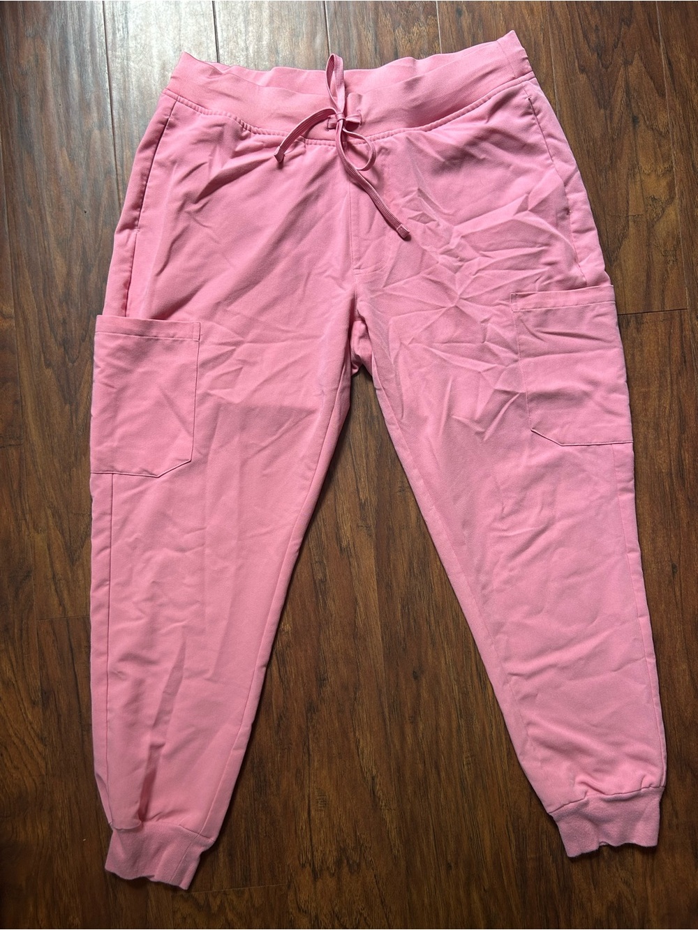 Women’s Mandala Pastel Pink Jogger Scrub Pants Size Medium Petite
